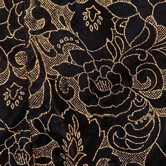 Black Velvet Maxi Dress Prom Scott McClintock Gown - Picture 3 of 6